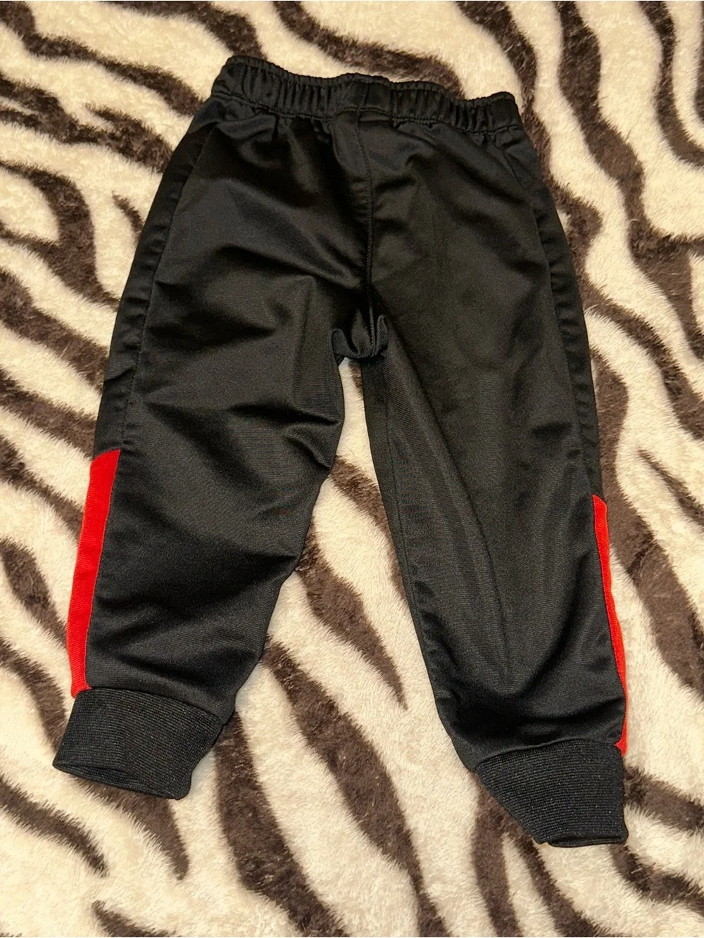 Toddler Nike Black Jogger Pants with Red Accents